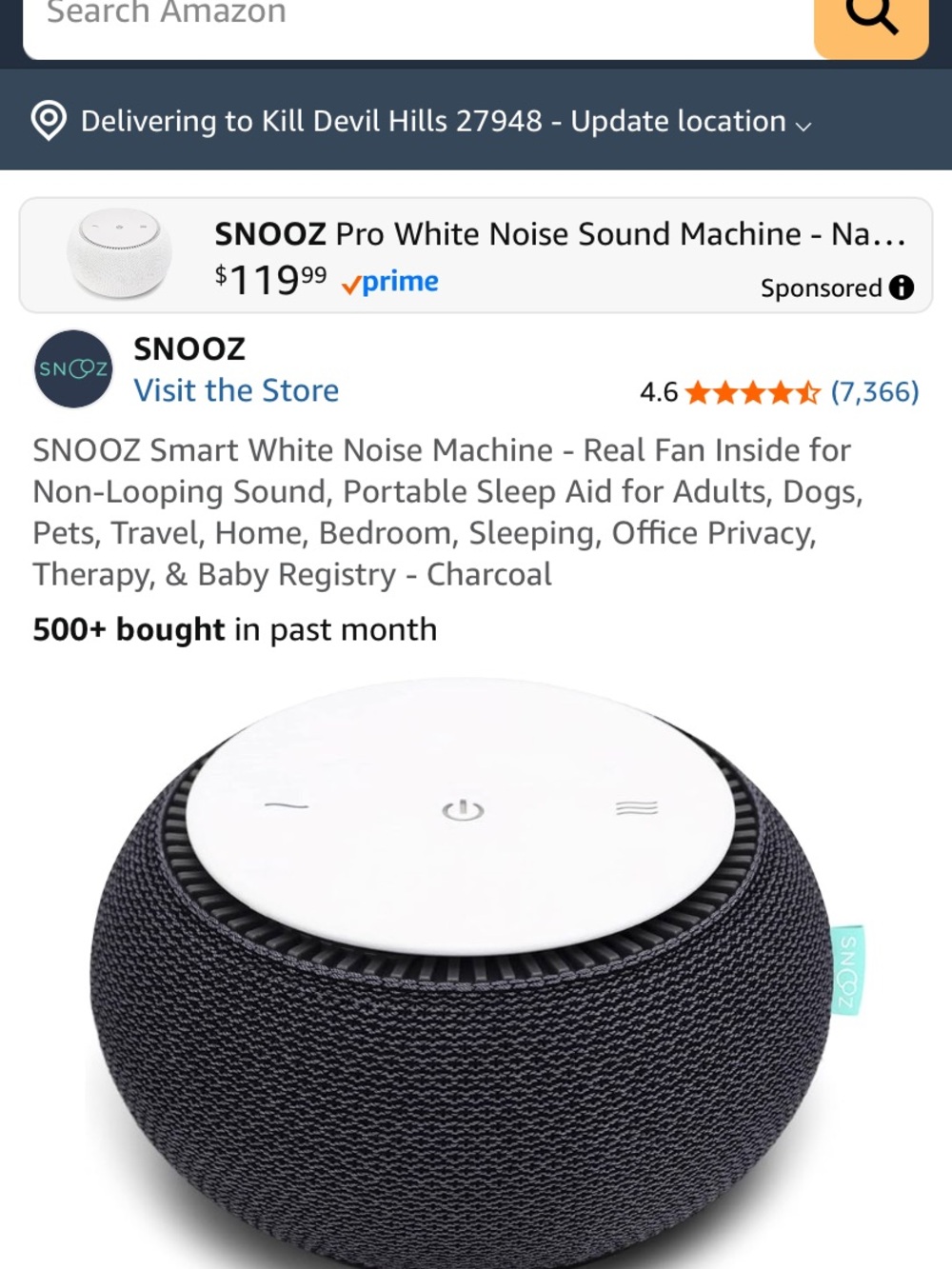 SNOOZ Smart White Noise Machine